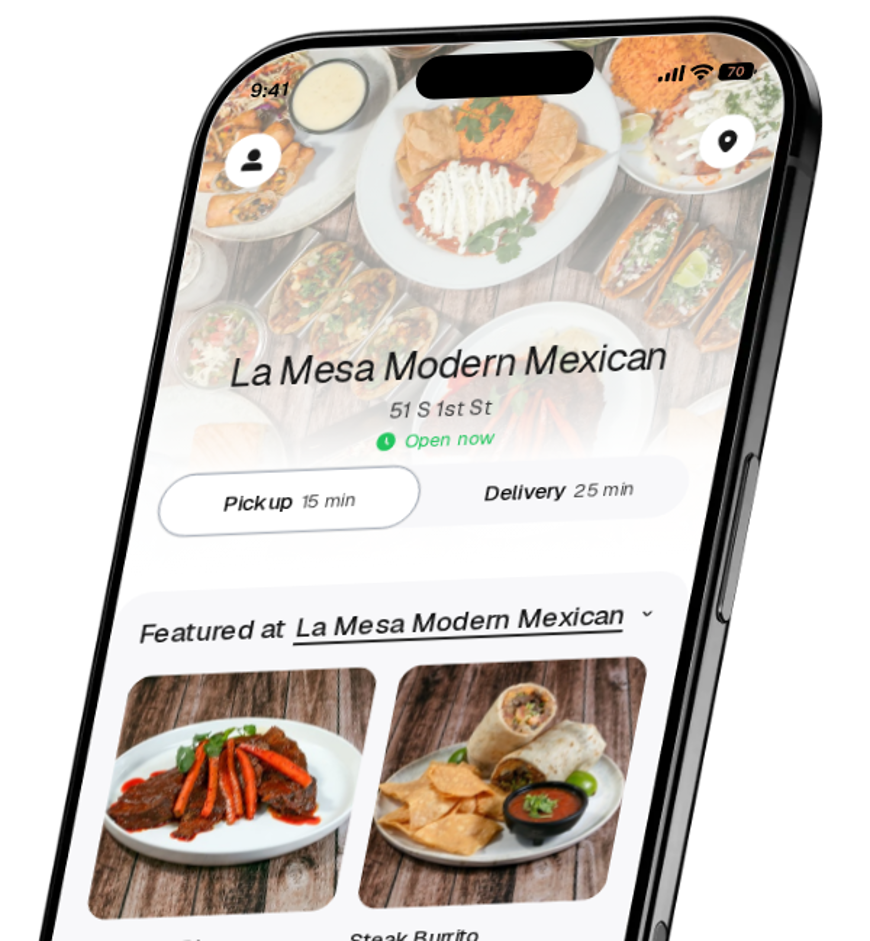 La Mesa Modern Mexican app preview