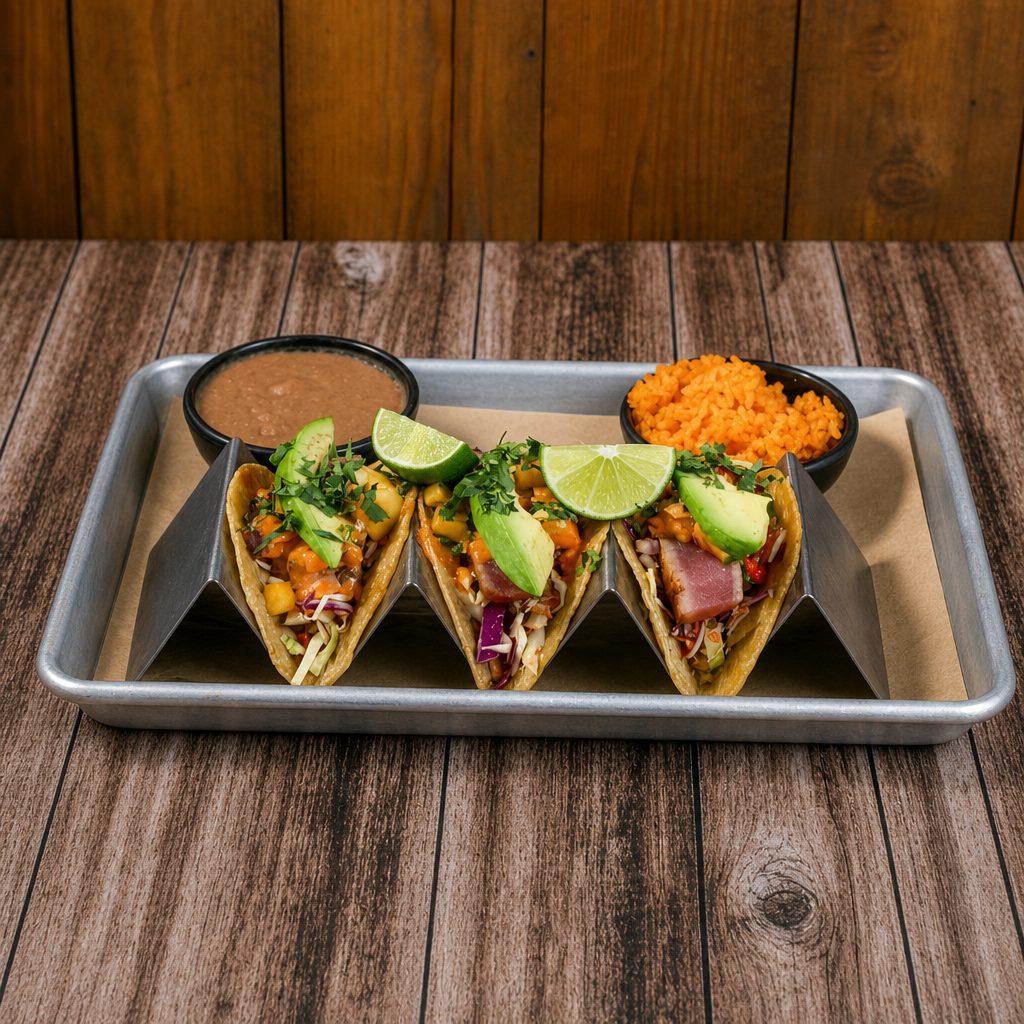 Seared Tuna Tacos.