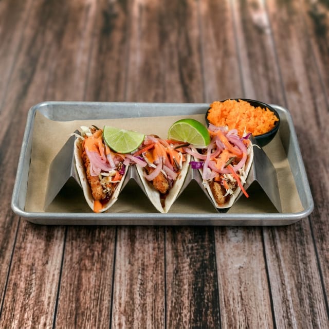 Mexican Seasoned Fried Chicken Taco.